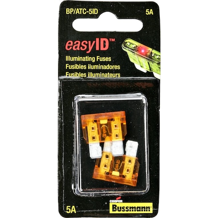 EasyID 5 Amps Illuminating Fuse , 2PK